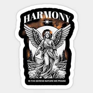 Harmony Statue in Nature | T Shirt Design Sticker